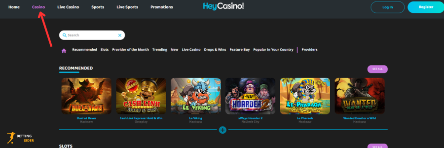 Heycasino slots