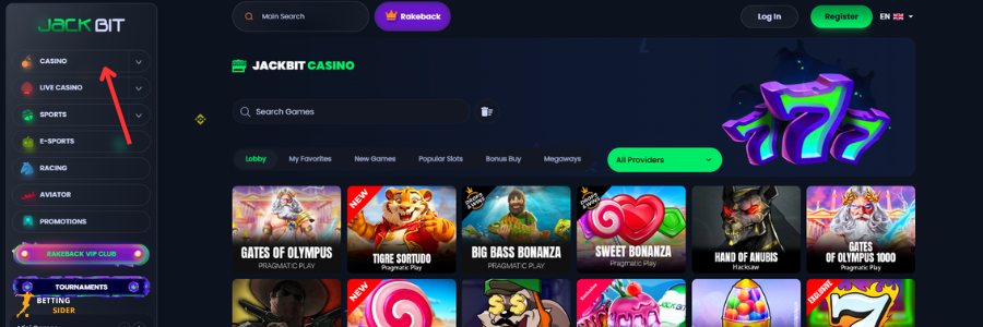 Jackbit casino slots