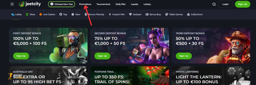 JeetCity casino bonus