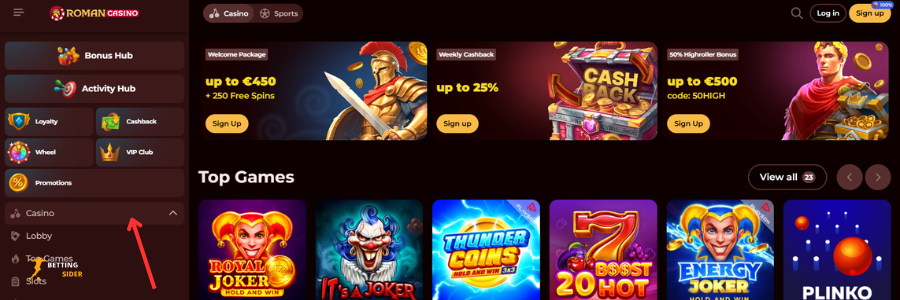 Roman Casino slots