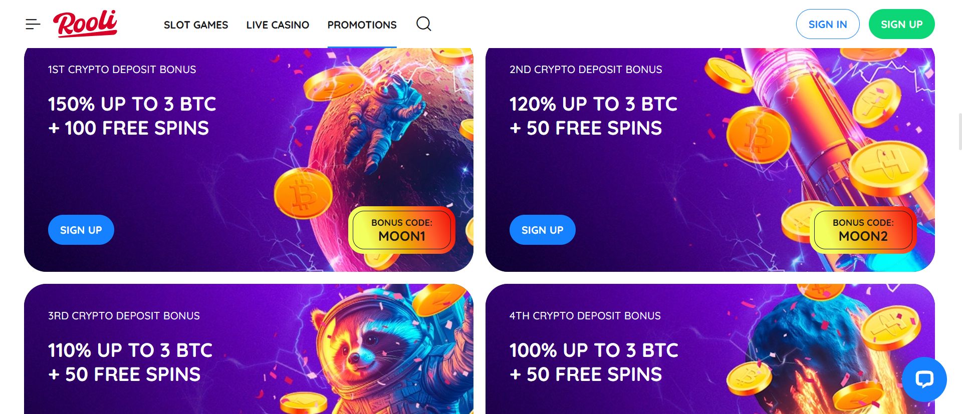 Rooli krypto velkomstbonus