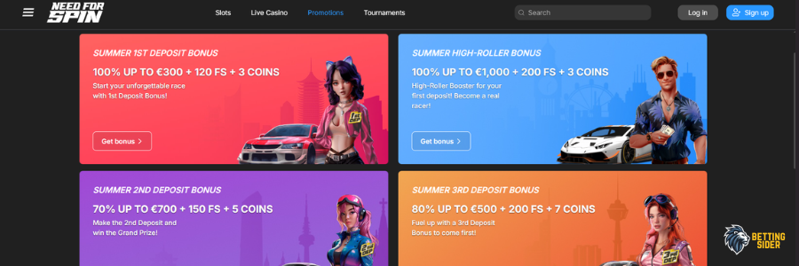 Need For Spin casino bonus