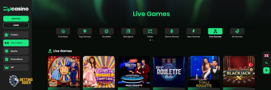 zip casino live