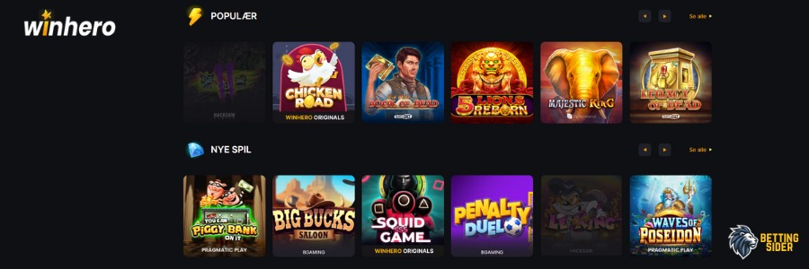 winhero udenlandske casino online spillemaskiner