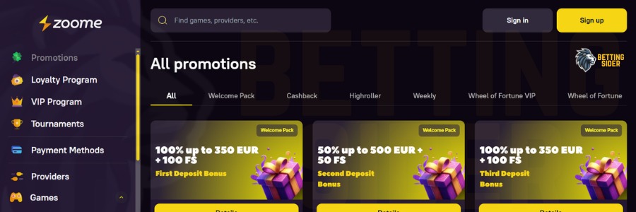 zoome udenlandske casino bonusser