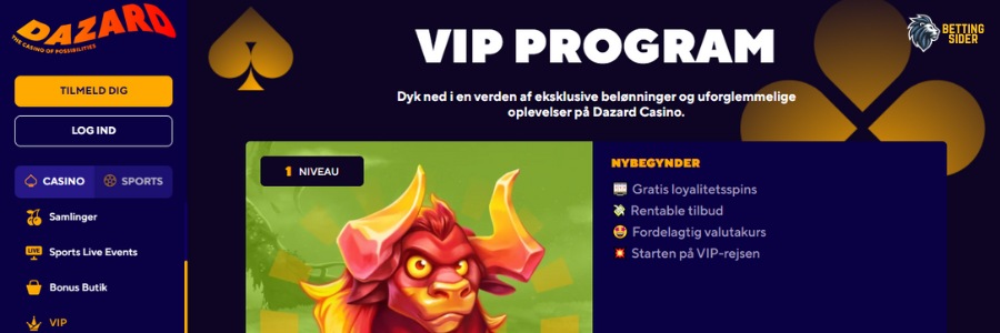 dazard udenlandske casino kampagner vip