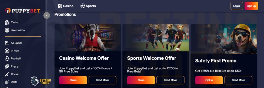 puppybet udenlandsk casino bonusser