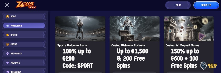 zeuswin udenlandske casino bonusser