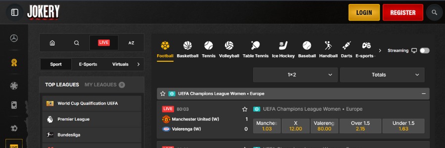 jokery live betting