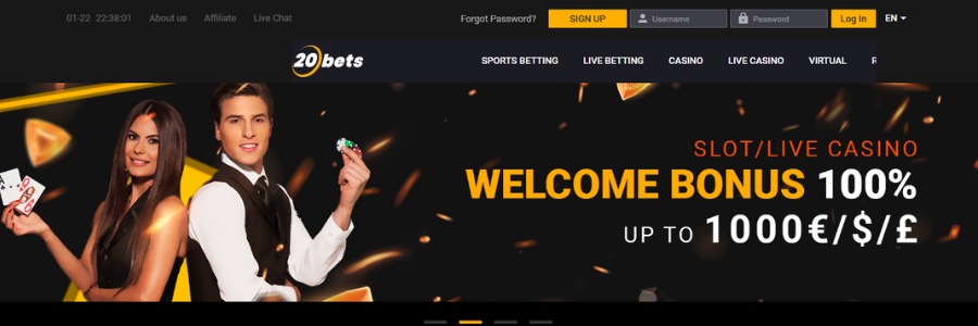 20bets casino uden mitid