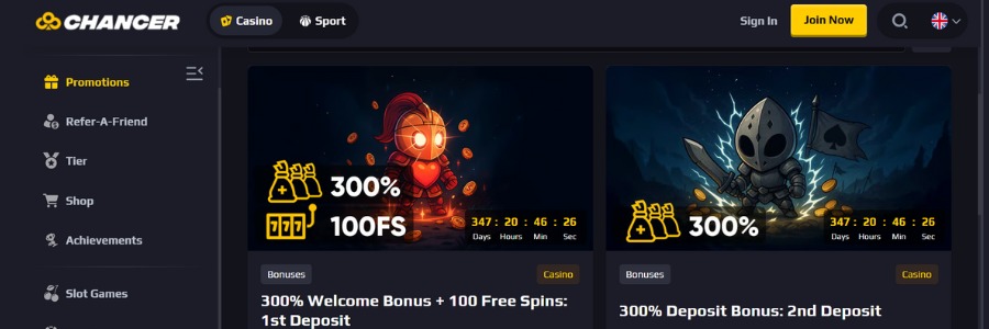 chancerbert udenlandske casino kampagner