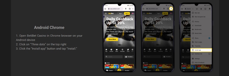 android betibet mobil casino