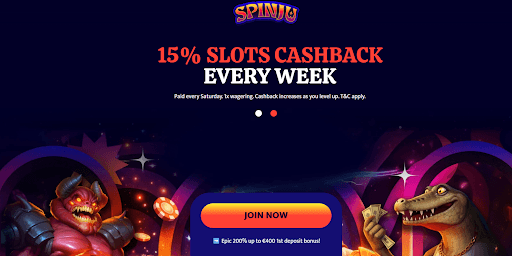 Spinju casino cashback