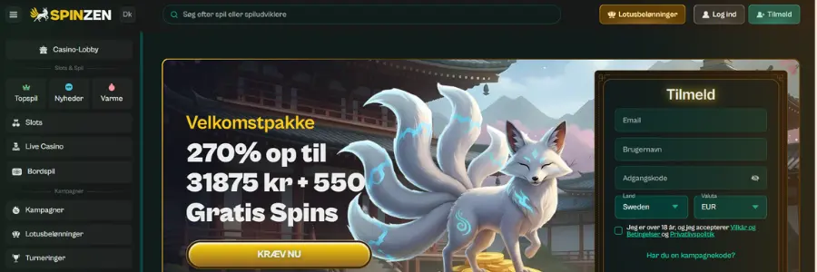 spinzen casino uden mitid hjemmside